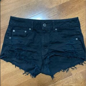 Black high waisted American eagle shorts
